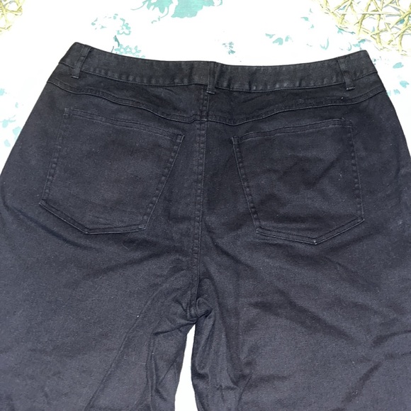 Talbots Flat Front Black Chino Style Pants Slacks sz 8 EUC - Picture 6 of 6